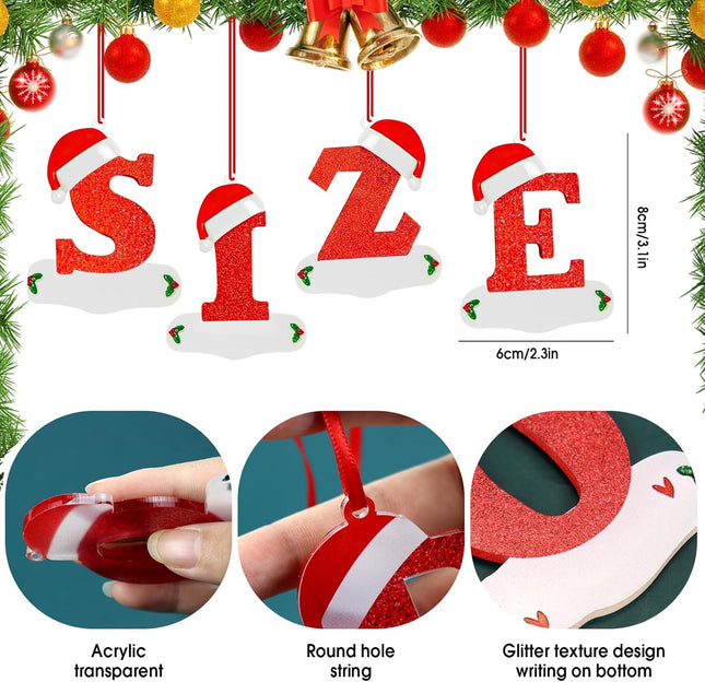 2025 Christmas Letter Ornaments – Personalized Holiday Decorations for Your Christmas Tree