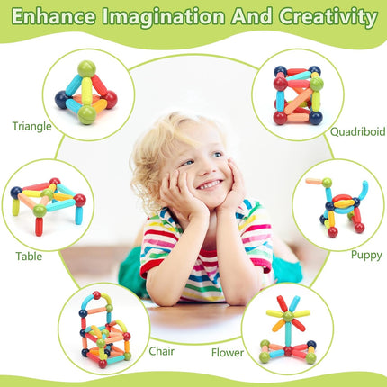 Magnetic Building Blocks for Kids 3+ – STEM Montessori Educational Toy Set