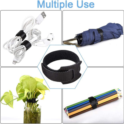 60 PCS 6 Inch Adjustable Cable Ties – Hook & Loop Cord Straps for Wire Organization