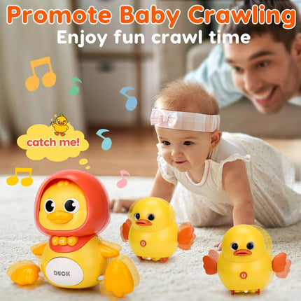 Musical Duck Toy Set – Baby Toys for 6–12 Months, Tummy Time Fun