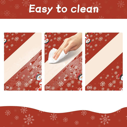 3 Pack Christmas Tablecloths – 54"x108" Snowman Plastic Covers for Parties