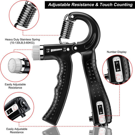 2 Pack Adjustable Hand Grippers for Athletes and Strength Training Exercise