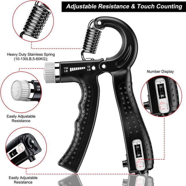 2 Pack Adjustable Hand Grippers for Athletes and Strength Training Exercise