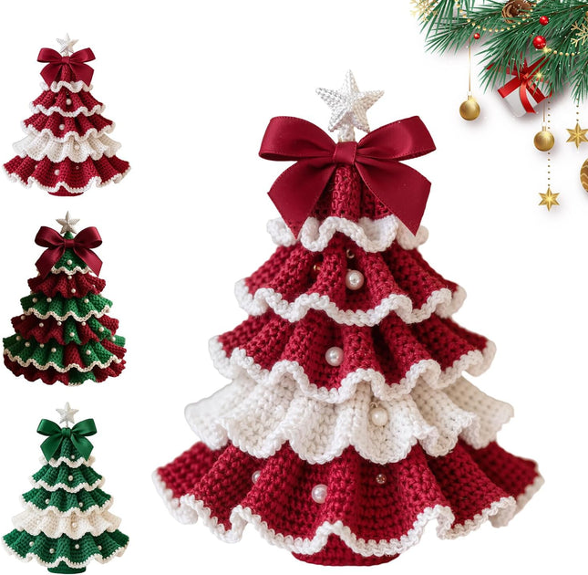DIY Crochet Christmas Tree Kit – Handmade Ornaments Craft Set for Beginners