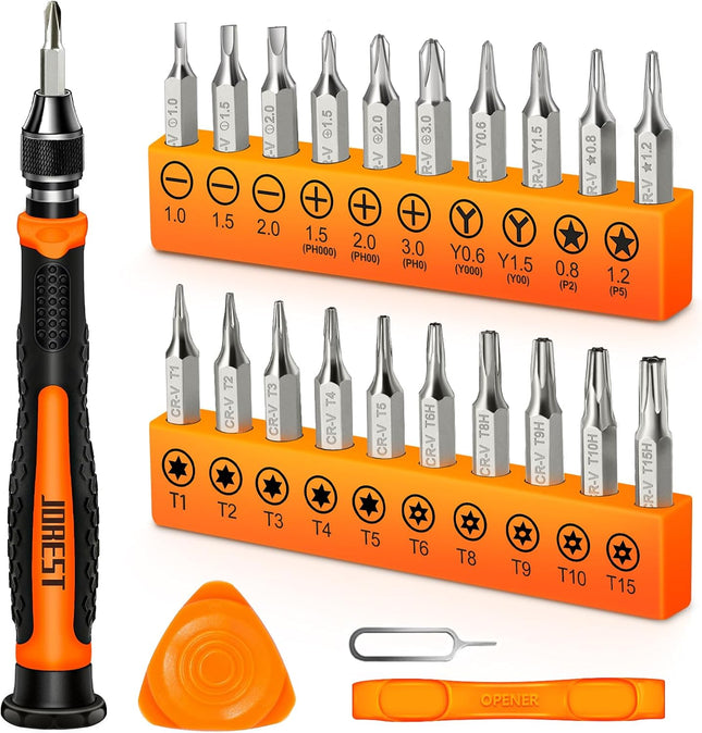 24-Piece Precision Screwdriver Set – Torx, Y00, P5 for Electronics & Gadgets