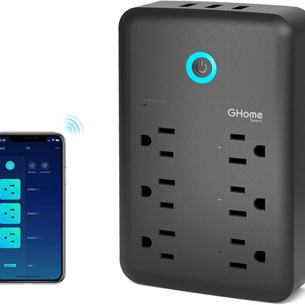 Smart Plug Outlet Extender – 3 Smart Outlets & 3 USB, Alexa & Google Home