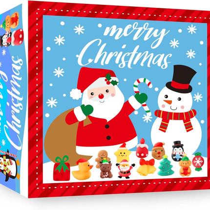25PCS Christmas Squishy Toys – Mochi Squishies for Kids Party Favors