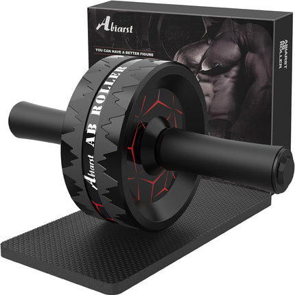 Ab Workout Equipment for Men & Women with Exercise Wheel and Knee Support