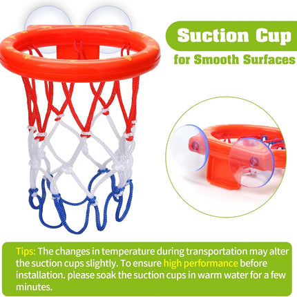 Bathtub Basketball Hoop – Bath & Shower Toy for Kids 4-8, 3 No-Hole Balls