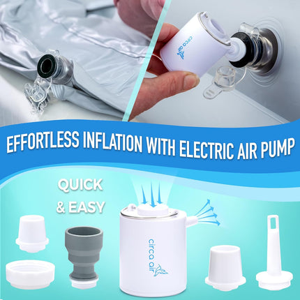 Blow-Up Portable Bath Tub for Adults with Pump & Bedside Shower Bag