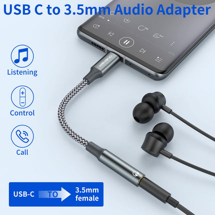 2 Pack USB C to 3.5mm Headphone Jack Adapter Aux for iPhone iPad MacBook