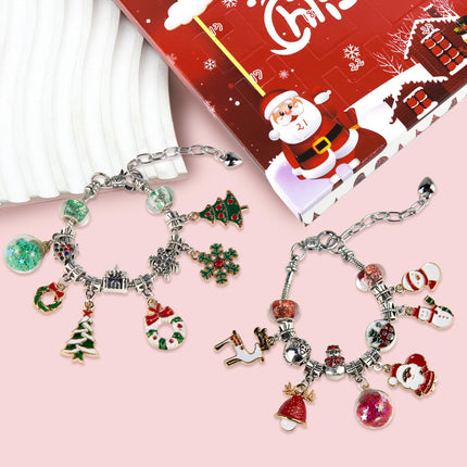 Christmas Advent Calendar 2025, 24 Days of Bracelets for Girls, Countdown to Christmas