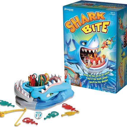 Shark Bite Game by Pressman, Roll & Catch Colorful Sea Creatures, 5"