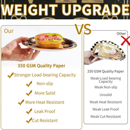 96pcs VIP Party Tableware Set – Red Carpet Plates & Napkins for 24 Guests