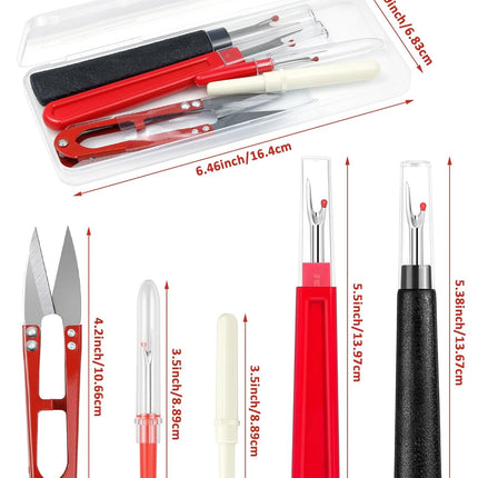 4PCS Stitch Remover Tools Thread Ripper Set for Sewing & Embroidery