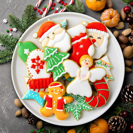 12-Piece Christmas Cookie Cutter Set – Stainless Steel Metal Shapes for Festive Treats
