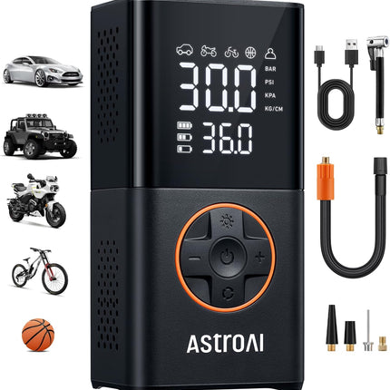 Portable Tire Inflator – Cordless Air Compressor with Digital Display, 150 PSI