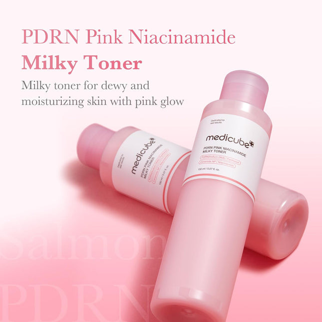 PDRN Pink Niacinamide Milky Toner – Hydrating, Soothing & Glass Skin Glow
