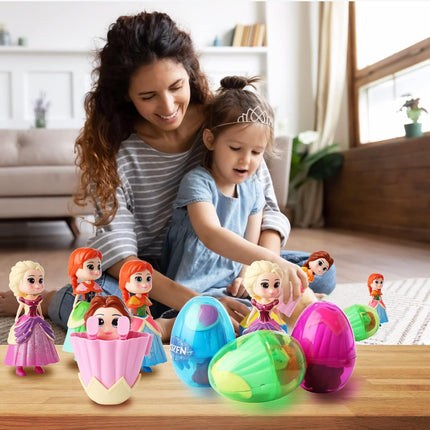 4 Pack Christmas Stocking Stuffers – Jumbo Princess Eggs with Deformation Toys