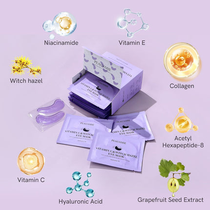 30 Pairs Vitamin C Under Eye Patches for Dark Circles & Puffiness Treatment