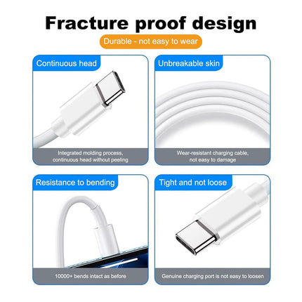 2 Pack USB Type C Cable for CarPlay iPhone Samsung Galaxy and iPad