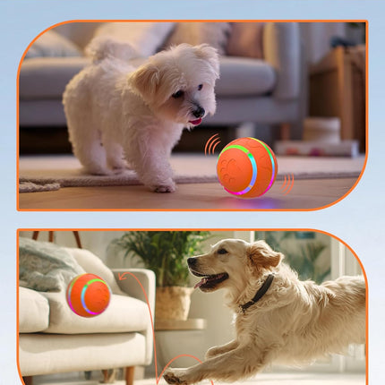 Interactive Rolling Dog Toy – Motion Activated, Bouncing & Vibrating, USB Rechargeable