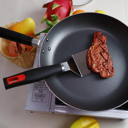 Stainless Steel Metal Spatula Set with Silicone Handle, Fish Turner for Grill & Griddle