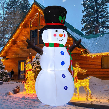 6 FT Blow-Up Snowman – Holiday Inflatable for Yard, Garden, or Party Use