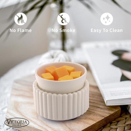 Ceramic Wax Melt Warmer – 3-in-1 Electric Scented Wax Burner for Home
