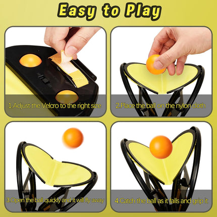 Toss and Catch Game Set 2024 – Launchers & 2 Balls, Outdoor Fun for Kids 3-12