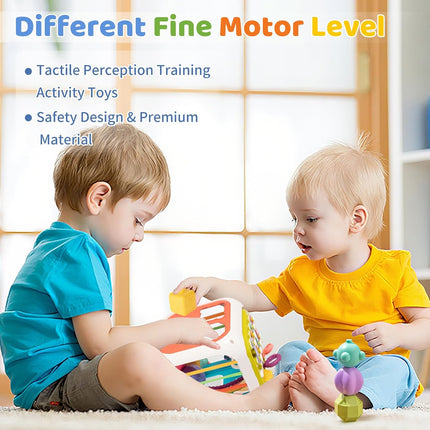7 in 1 Baby Sensory Activity Cube Montessori Toy Shape Sorter Learning Gift