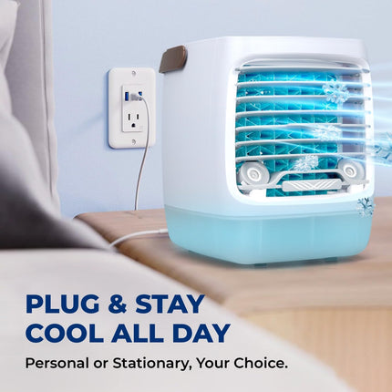Mini Personal Air Cooler with USB Rechargeable Design for Bedroom & Office