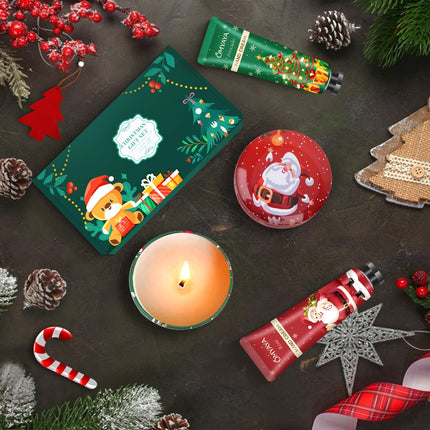 Christmas Gifts for Women – Scented Candles & Hand Cream Lotion Set, Perfect Birthday Gift Basket