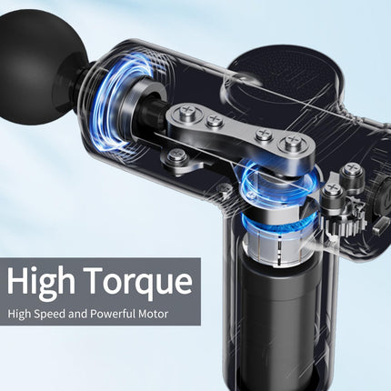 Portable Massage Gun with 4 Heads for Deep Muscle Recovery & Relaxation
