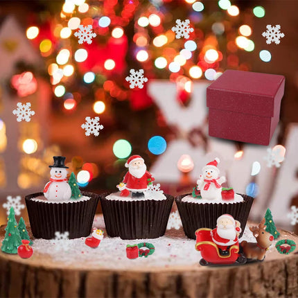 18 PCS Miniature Fairy Garden Christmas Accessories Snow Globe Figurines