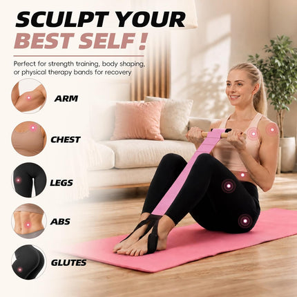 Pedal Resistance Bands with Handles Adjustable Full Body Workout Home Gym Travel