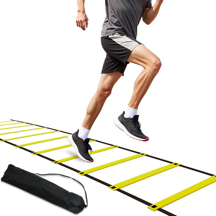20ft Adjustable Agility Speed Ladder with 12 Rungs and Carry Bag for Sports Training