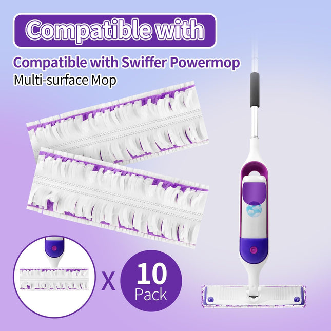 Disposable Power Mop Pads 10 Pack Multi Surface Wood Floor Cleaning Refills