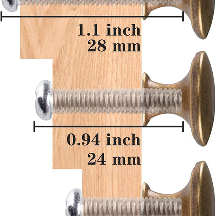 10 Pack Antique Brass Cabinet Knobs – Round Drawer & Cupboard Handles with Screws