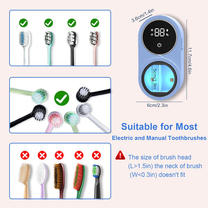 Automatic Rotating Toothbrush Holder & Cleaner – Wall-Mounted, Blue