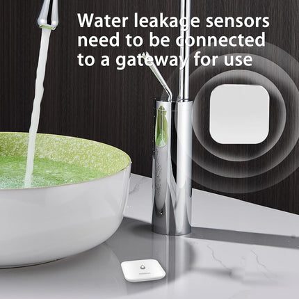 4-Pack Smart Water Leak Detector with Hub & App Alerts for Home
