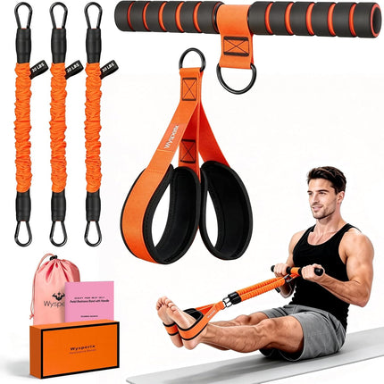 Foot Pedal Exercise Bands with Handles for Men Women Full Body Workout