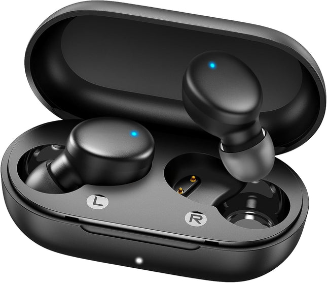 S8 Mini Bluetooth 5.3 Wireless Earbuds 60H Playtime Smart Ring Black Sport Fit