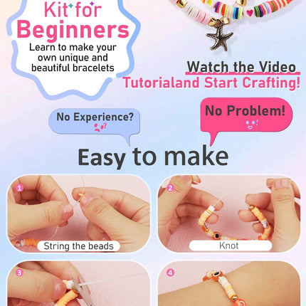 5000PCS Polymer Bracelet Kit – DIY Jewelry Making for Kids Age 6–13