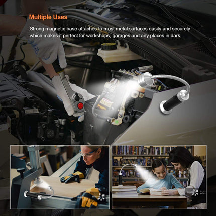 2-Pack Magnetic LED Grill Lights – Flexible, Weather-Resistant, Battery-Powered