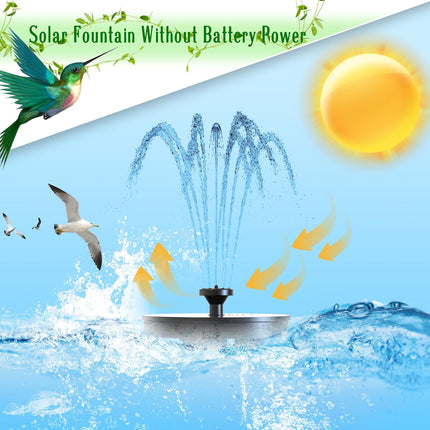 Upgraded Solar Water Fountain – 6 Nozzles, Floating Pump for Bird Bath & Garden