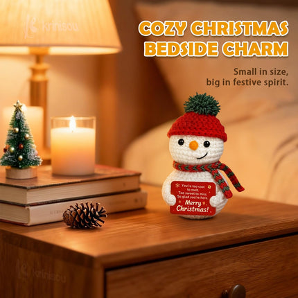 Christmas Crochet Snowman – Small Holiday Decor & Stocking Stuffer for Friends