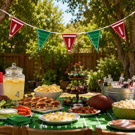 30 Ft Football Triangle Flag Banner 25 Pennants Game Day Birthday Party Decorations