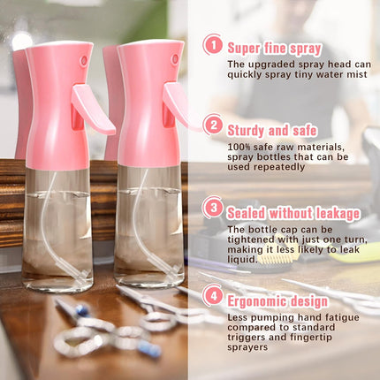 2-Pack Fine Mist Spray Bottles – Hair, Skincare, Plants & Pet Grooming