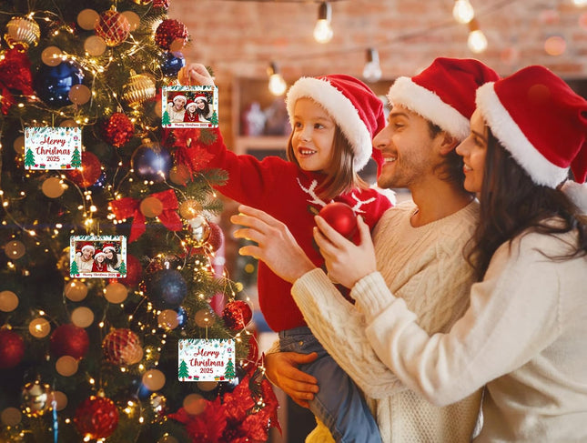 2025 Christmas Photo Frame Ornaments – Personalized Tree Decorations